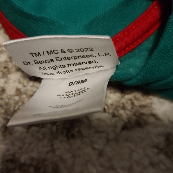 10 for $25 - Dr. Seuss 0-3m Green "Mini Merry Grinchmas" Sweatshirt - Picture 3 of 3